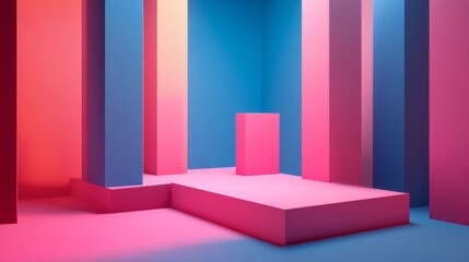 Bold Color Contrast in Studio Lighting Setup