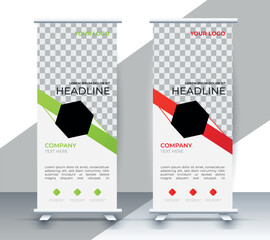 Modern roll up banner design template. flyer. pull up. presentation. brochure. poster. advertisement. print media	
