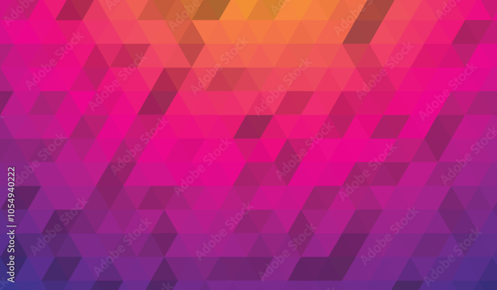 Poster purple orange gradient style low polygonal shape abstract origami background for your business use