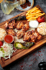 Fresh and tasty kebabs for a group