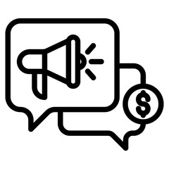 Marketing advertising vector icon for apps and websites
