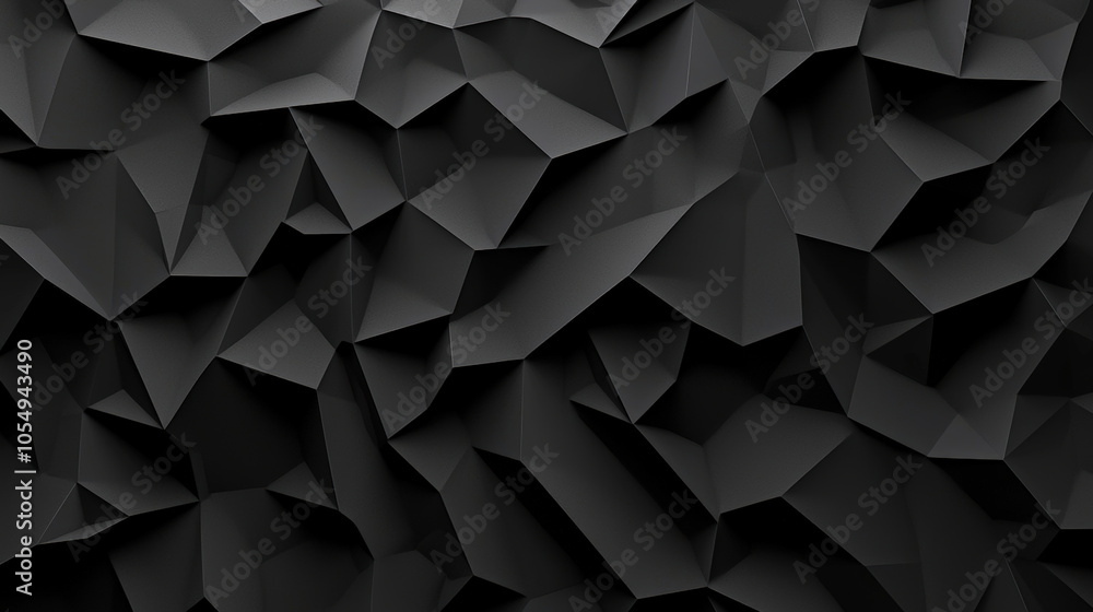 Aufkleber abstract black and gray geometric background with paper texture, showcasing sharp angles and depth, 