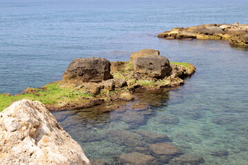 The Mediterranean coast in northern Israel