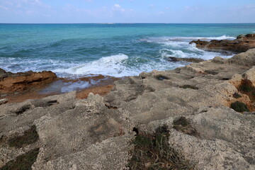 The Mediterranean coast in northern Israel