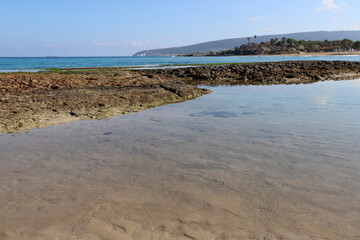 The Mediterranean coast in northern Israel