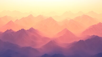 Fototapeta premium Peaceful Mountain View with Gentle Soft Focus Lighting