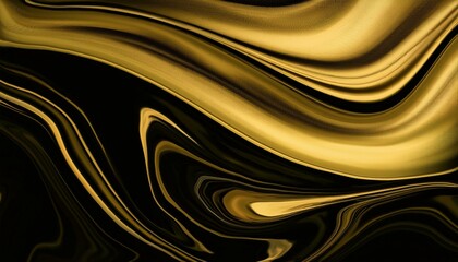 Obraz premium Modern abstract black and gold background with a smooth gradient and subtle noise texture, designed for a contemporary and elegant look.