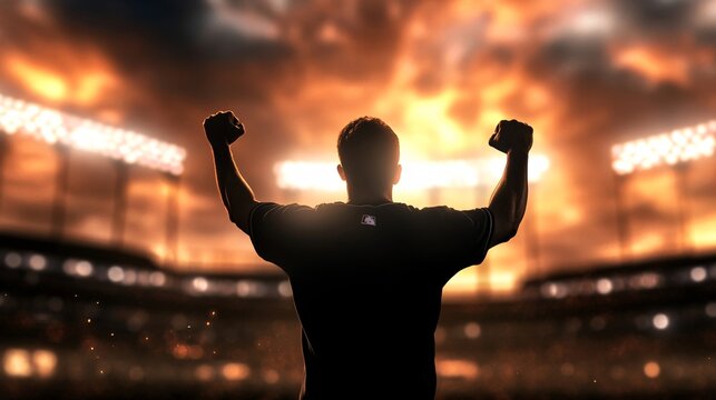 Baseball Player Celebrates Home Run