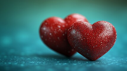 Fototapeta premium A Beautiful Display of Sparkling Hearts Representing Love and Affection
