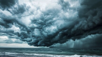 Obraz premium Dramatic Storm Clouds Over Landscape