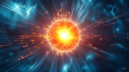Obraz premium Energy Release from Nuclear Fission Process