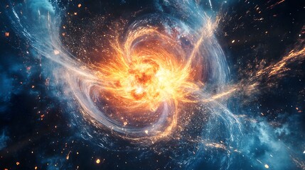 Fototapeta premium Energy Splitting in Nuclear Fission Process