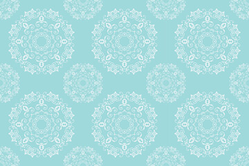 Modern Damask Patterns Arabesque Islamic Geometric Pattern Stencil Folk Embroidery, Aztec Ornament Print. Design for Carpet, Wallpaper, Clothing, Wrapping, Fabric