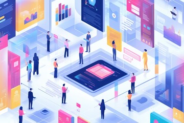 Obraz premium Exploring innovative community management tools in a digital environment