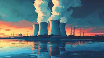 Nuclear Waste Generation Illustration