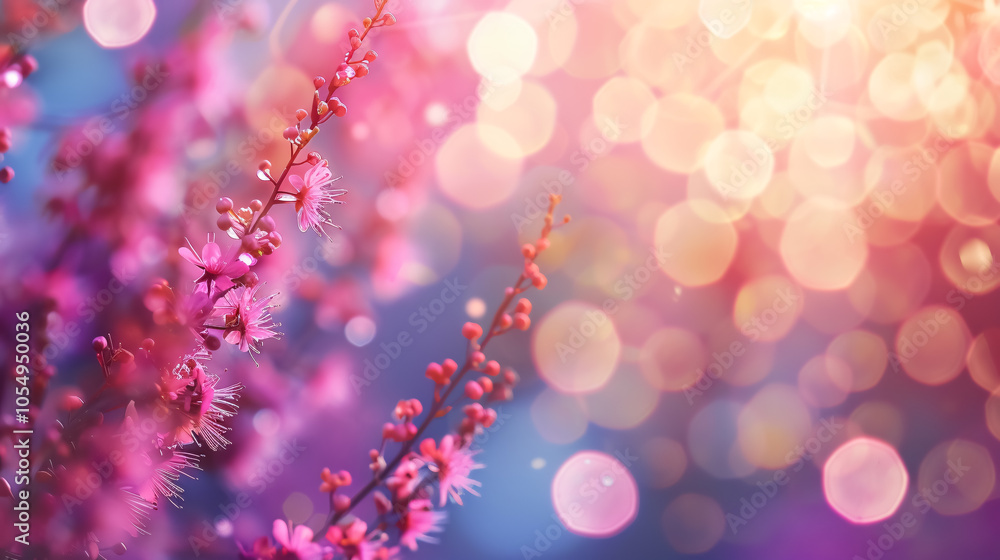 Aufkleber abstract spring background with bokeh.