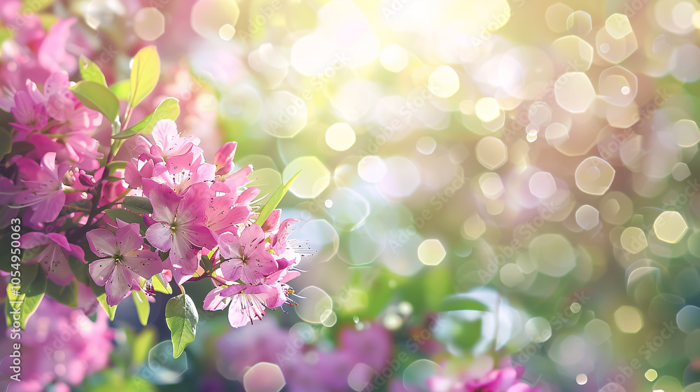 Aufkleber abstract spring background with bokeh.