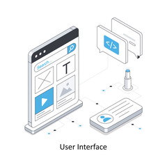 User Interface isometric stock illustration. EPS File stock illustration