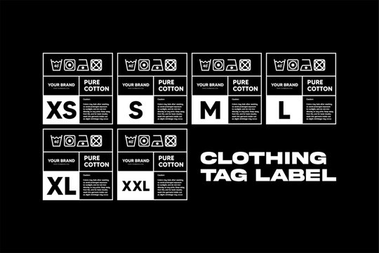 Clothing t-shirt label vector tag template design