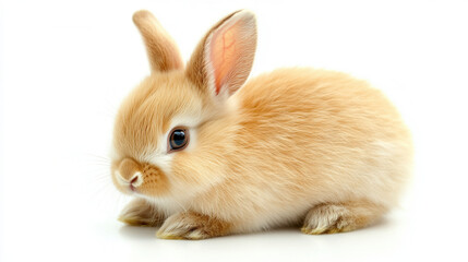 Obraz premium Charming 4 month old rabbit with soft fur, playful and adorable. This fluffy creature brings joy and warmth, perfect for any pet lover