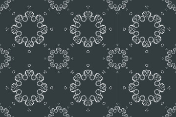 Damask Floral Patterns Sari Pattern Ethnic Pattern Background Folk Embroidery, Aztec Ornament Print. Design for Carpet, Wallpaper, Clothing, Wrapping, Fabric