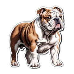Obraz premium english bulldog puppy sticker