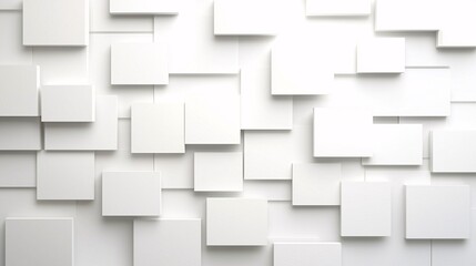 Obraz premium Exploring the allure of minimalism a unique white wall art composition featuring geometric shapes and textures