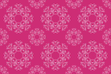 Damask Flower Geometric Geometrical Pattern Designfolk Embroidery, Aztec Ornament Print. Design for Carpet, Wallpaper, Clothing, Wrapping, Fabric