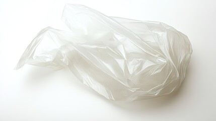 Obraz premium Transparent Plastic Bag on White Background