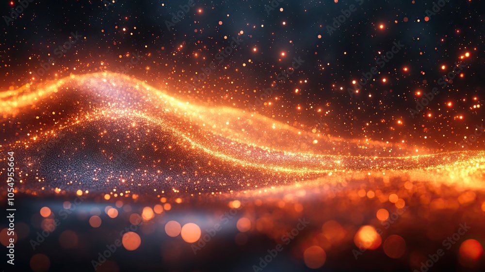 Poster exploring the abstract visualization of quantum computing technology a journey through digital lands