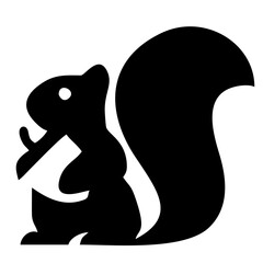Minimal squirrel, top negative space design, Best simple logo