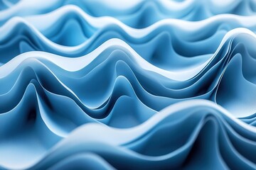 Obraz premium Abstract blue and white wave pattern background.