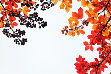 Naklejka premium a branch of mountain ash