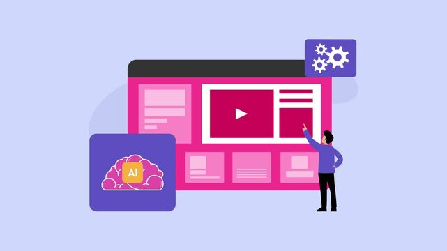 Website development or web application, coding, designing for web browsers cartoon animation