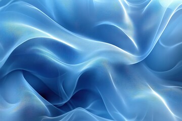 Fototapeta premium Abstract blue wave background with smooth flowing lines.