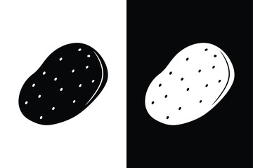 Quality Potato Icon. Classic Flat Style for Nutrition and Food Designs