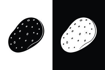 Potato Icon Design. Flat Vector Illustration for Food and Diet Concepts
