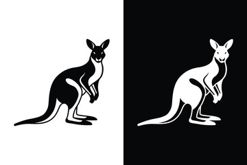 Classic Kangaroo Vector. Bold Silhouette Icon with Modern Appeal