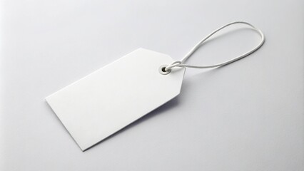 white blank price tag isolated on white background