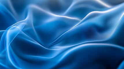 Fototapeta premium Soft blue fabric flowing gently in a serene and calming manner