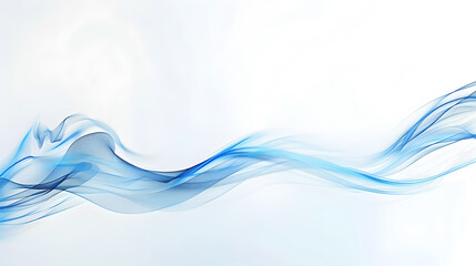 A mesmerizing abstract background with smooth, fluid blue wave patterns on a gradient white backdrop, ideal for creative media projects. It exudes elegance, style, and modernity
