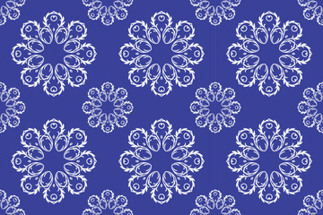 Damask Styles Ukraine Islamic Pattern Wallpaper Folk Embroidery, Aztec Ornament Print. Design for Carpet, Wallpaper, Clothing, Wrapping, Fabric