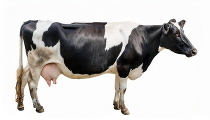 Cow on white isolated background.