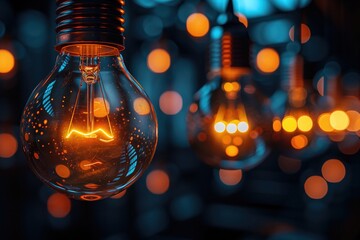 A network of connected light bulbs, illustrating collaborative thinking and idea sharing