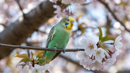 A Lovebird Sitting on a cage 