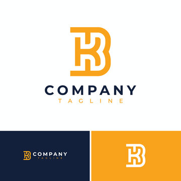 initial letter bk logo design