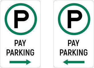 Parking lot, road signs, set, vector icon. Parking signs vector illustration