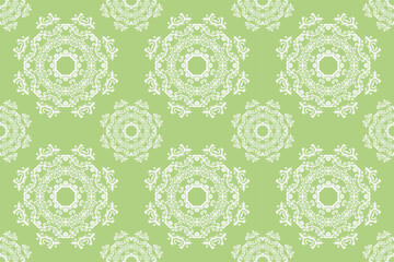 Damask Wallpaper Patterns Traditional Design Ethnic Design Pattern Drawingfolk Embroidery, Aztec Ornament Print. Design for Carpet, Wallpaper, Clothing, Wrapping, Fabric
