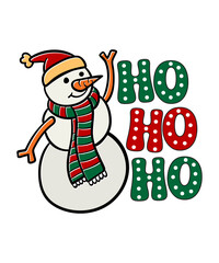 Ho Ho Ho Funny Christmas T-shirt Designs, Christmas Quotes Cut Files Designs