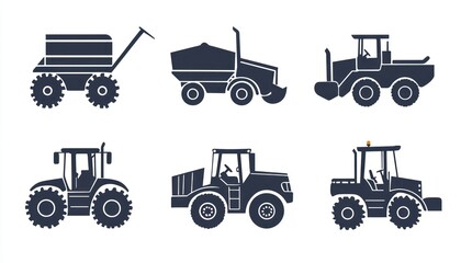 Modern glyph icon of farm equipment, suitable for visuals related to agriculture technology.